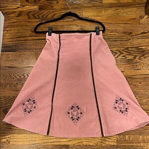 Final Touch Dusty Rose A-Line Skirt